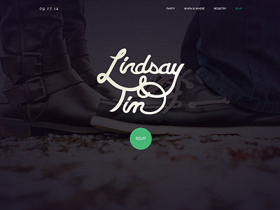 Lindsay & Tim css drawn html lettering photography typography web design website wedding