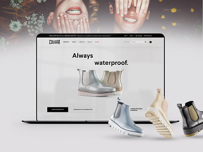Cougar Shoes - Theme Design branding cougar ecommerce madewithxd online store shoe store shoes shopify store ui ux web design