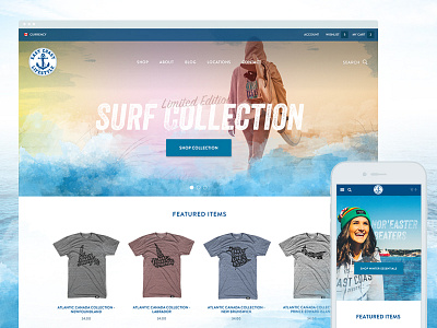 East Coast Lifestyle east coast east coast lifestyle ecl ecommerce ocean responsive shop ui web design