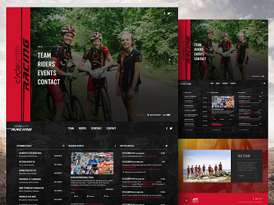 Cyclesmith Racing mountain biking mtb racing responsive team ui ux web design