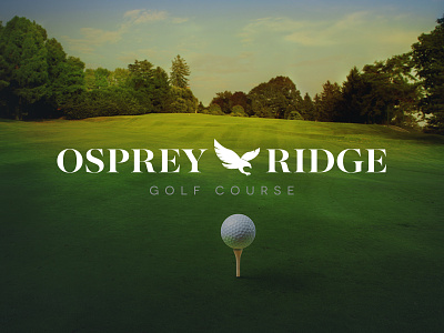 Osprey Ridge branding golf hawk icon logo design osprey
