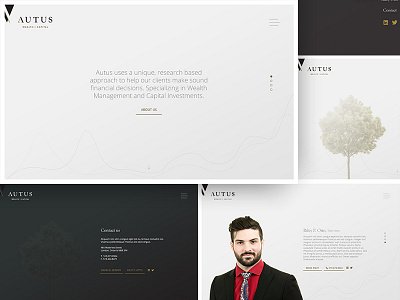 AUTUS branding financial ui web design