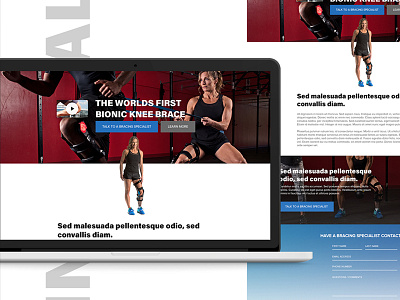 Internal Page athletics hubspot knee braces photography ui ux web design wordpress