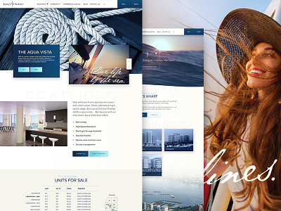 King's Wharf Website branding community ocean ui ux web design