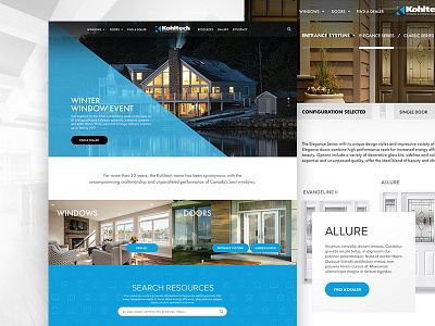 Kohltech Website branding doors ui ux web design windows wp