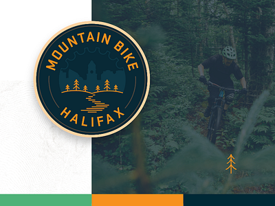 Mountain Bike Halifax branding logo design mountain bike mtb outdoor patch retro web design