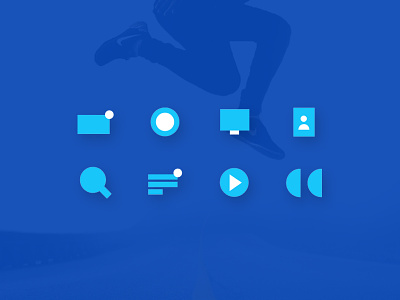 Icon set branding icons movement simple shapes