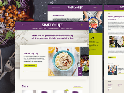 Simply For Life - Web Design branding ecommerce fresh health food healthy eating ui web design