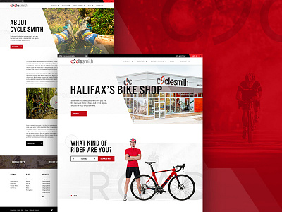 Cyclesmith Website Design bike shop branding ecommerce smartetailing ui ux web design