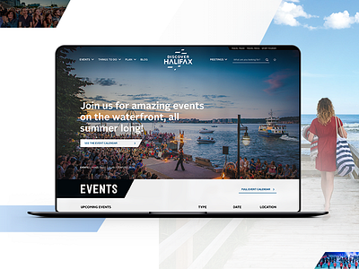Discover Halifax Website Design adobe xd branding city events madewithxd tourism ui ux web design