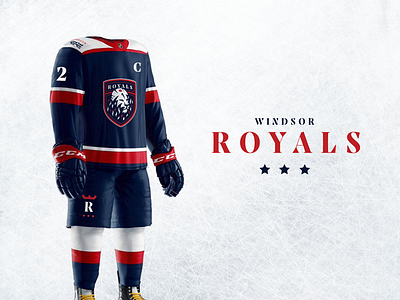 Windsor Royals Hockey Club - Branding & Uniforms branding hockey hockey jersey ice hockey junior hockey lion logo design royal sports uniforms