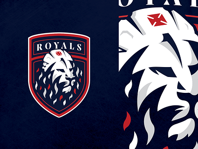 Windsor Royals Hockey Club - Logo branding crest crown hockey hockey jersey illustration lion logo sports logo uniforms w