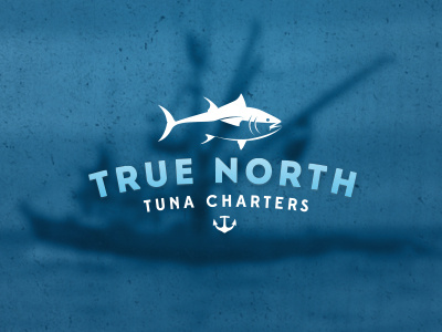 True North Tuna Charters - Logo charter fish icon identity logo texture tuna water