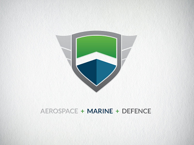 ADIANS - Logo aerospace branding defence icon logo marine shield stern wings