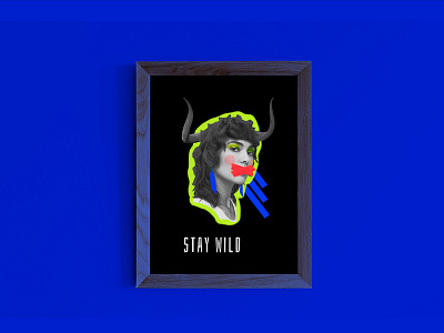 Stay Wild branding collage art collageart design graphic design minimal poster poster art typography vector