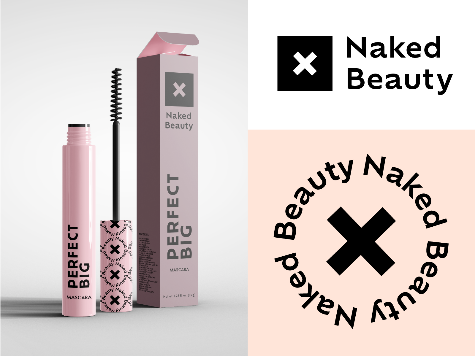 Branding Packaging Design For Naked Beauty Makeup By Yanina Utemova On Dribbble