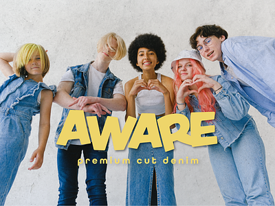 Branding Design for Aware Denim brand identity branding denim design graphic design illustration jeans logo retro mascot
