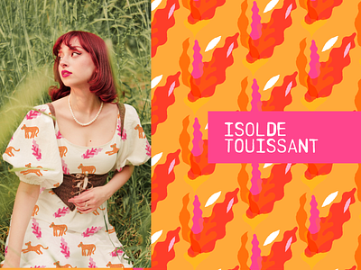 brand identity for Isolde Touissant, textile designer brand identity branding graphic design illustration logo pattern