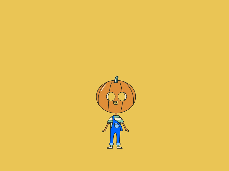 Pumpkins Head aniamtion animation character framebyframe halloween illustration motion animation motion art pumpkins pumpkins head tricks or treats