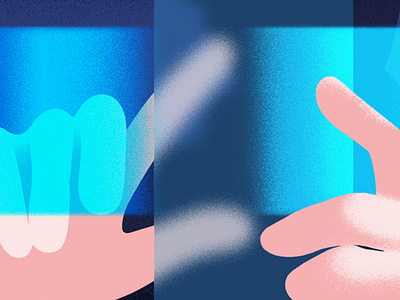 ’Swiping & scrolling’ blur bright crop design details faded graphic hands illustration layers light minimal phone shades textures