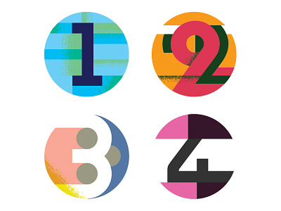 Numbers design illustration numbers statistics type