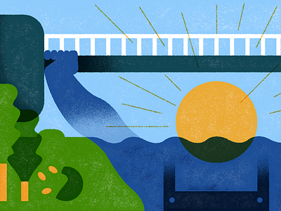 Maintaining Bridges bridge editorial heijmans illustration maintenance strong sun water