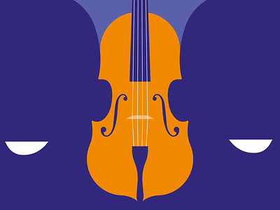 Music connects people connect connection editorial faces graphic happy illustration instrument minimal music people smiles violin