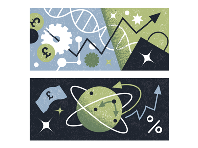 Stats data economy editorial illustrations magazine money pound spot statistics technology univers