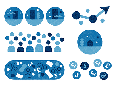 Stats buildings data economy editorial illustrations magazine money people pound spot statistics