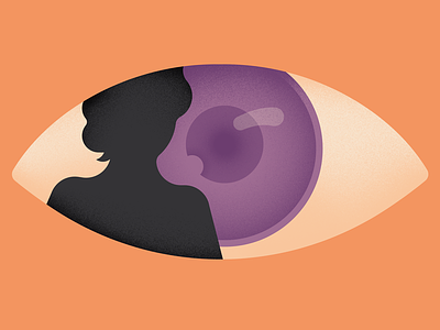 Zetland - Burnout blind burn out editorial eye illustration iris lady look see silhouette spot woman