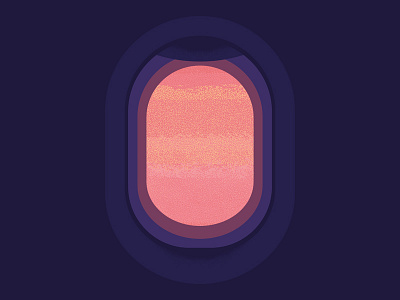 Window abstract airplane fly inside outside pink purple see sky travel view window