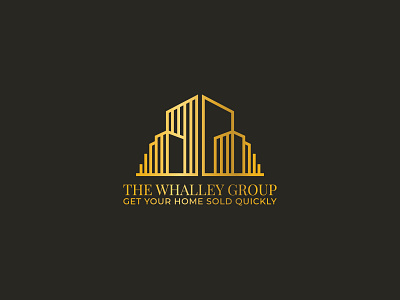 31 The Whalley Group artdeco badge buildings gold home illustration logo monoline mortgage vector