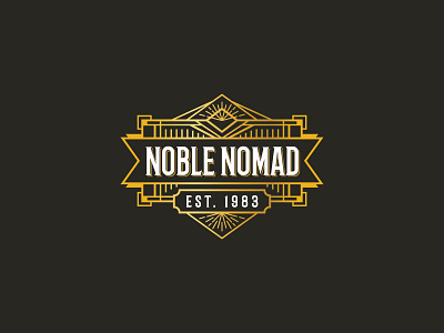 37 Noble Nomad artdeco badge bussiness classy gold illustration logo monoline sophisticated vector victorian