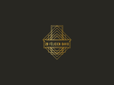 08 felicien artdeco badge gold logo monoline vector