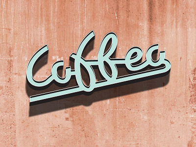 Coffee coffee lettering sign type typography vintage