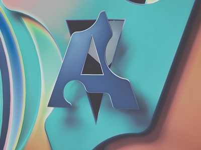 Letters and colors design render c4d