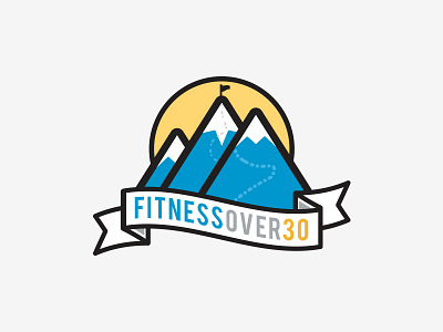 Fitness Over 30 fitness health logo logo design minimal mountains