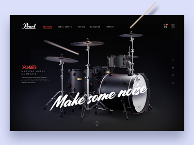 Concept design of drum website