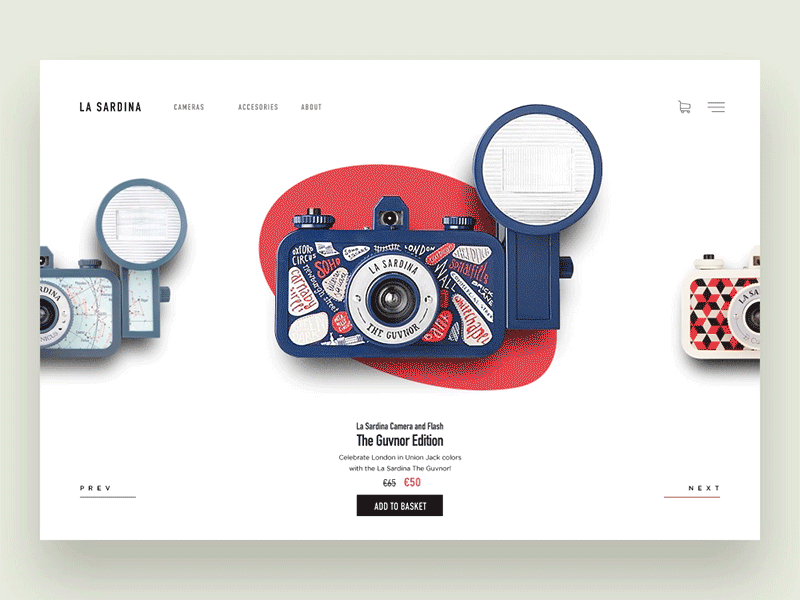 La sardina concep design website