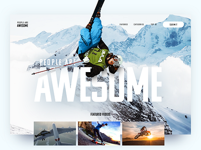 People are awesome awesome creative design designinspiration desktop extreme sport interface landingpage people simplicity skiing ui uitrends userexperience userinterface uxdesign web webdesign website