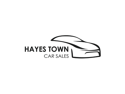 Hayes Town Car Sales branding car sales design logo vector