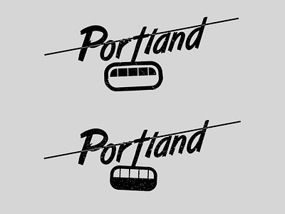 Portland Sky Tram downtown logo nw oregon pdx vector