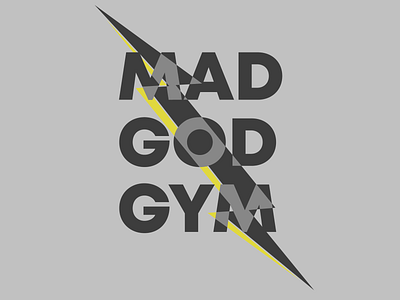 Mad God Gym design fitness lightning logo