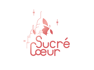 Sacred Heart inspired logo logo paris pastry pink sacré coeur typography
