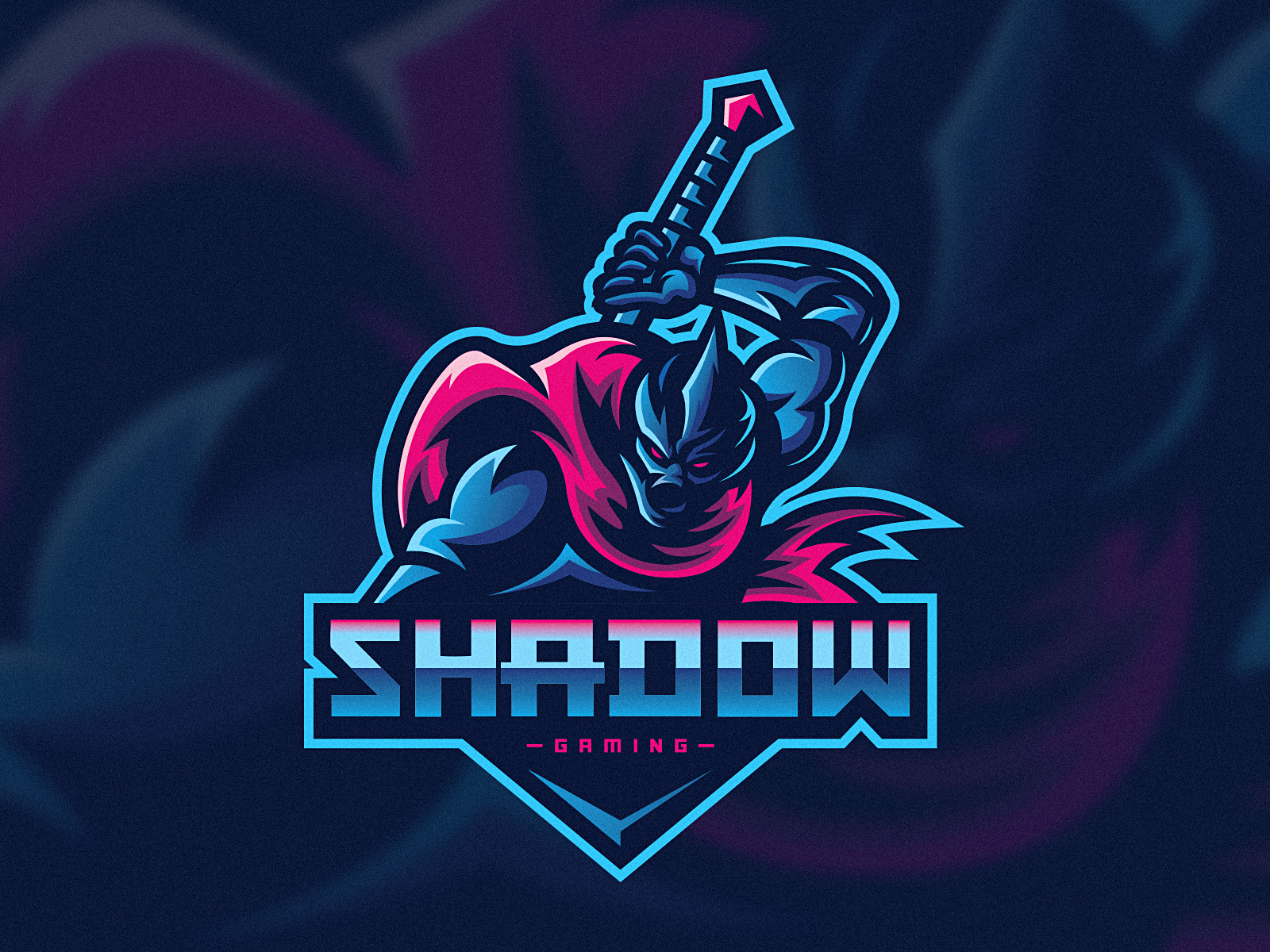 Creative Shadow Gaming Logo Vector Design Stock Vector (Royalty Free)  2044068110 | Shutterstock
