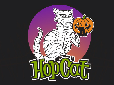 HopCat Halloween beer branding logo