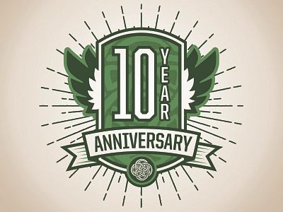 10 Year Anniversary anniversary badge logo vector