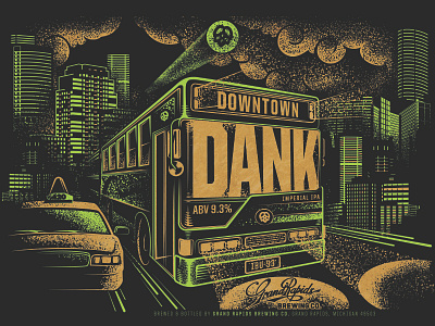 Downtown Dank beer grand rapids logo vector