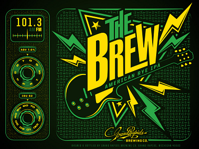 The Brew beer beer label grand rapids logo vector