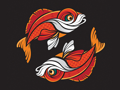 Fish Circle circle design fish illustrator mural vector